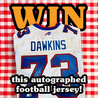 Chiavetta's Buffalo Football Jersey Giveaway -- WIn This Jersey! Picture of a Dion Dawkins football jersey
